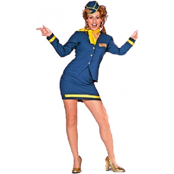 Stewardess Uniform Sexy  blau