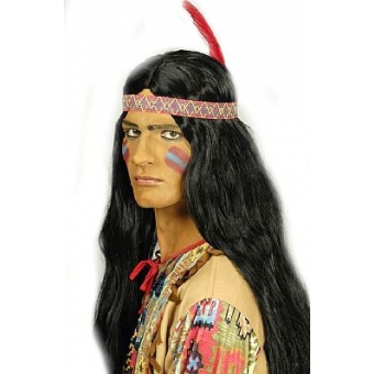 Perücke Indianer-Langhaar Winnetou