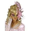 Maske Venedig  rosa-goldfarben